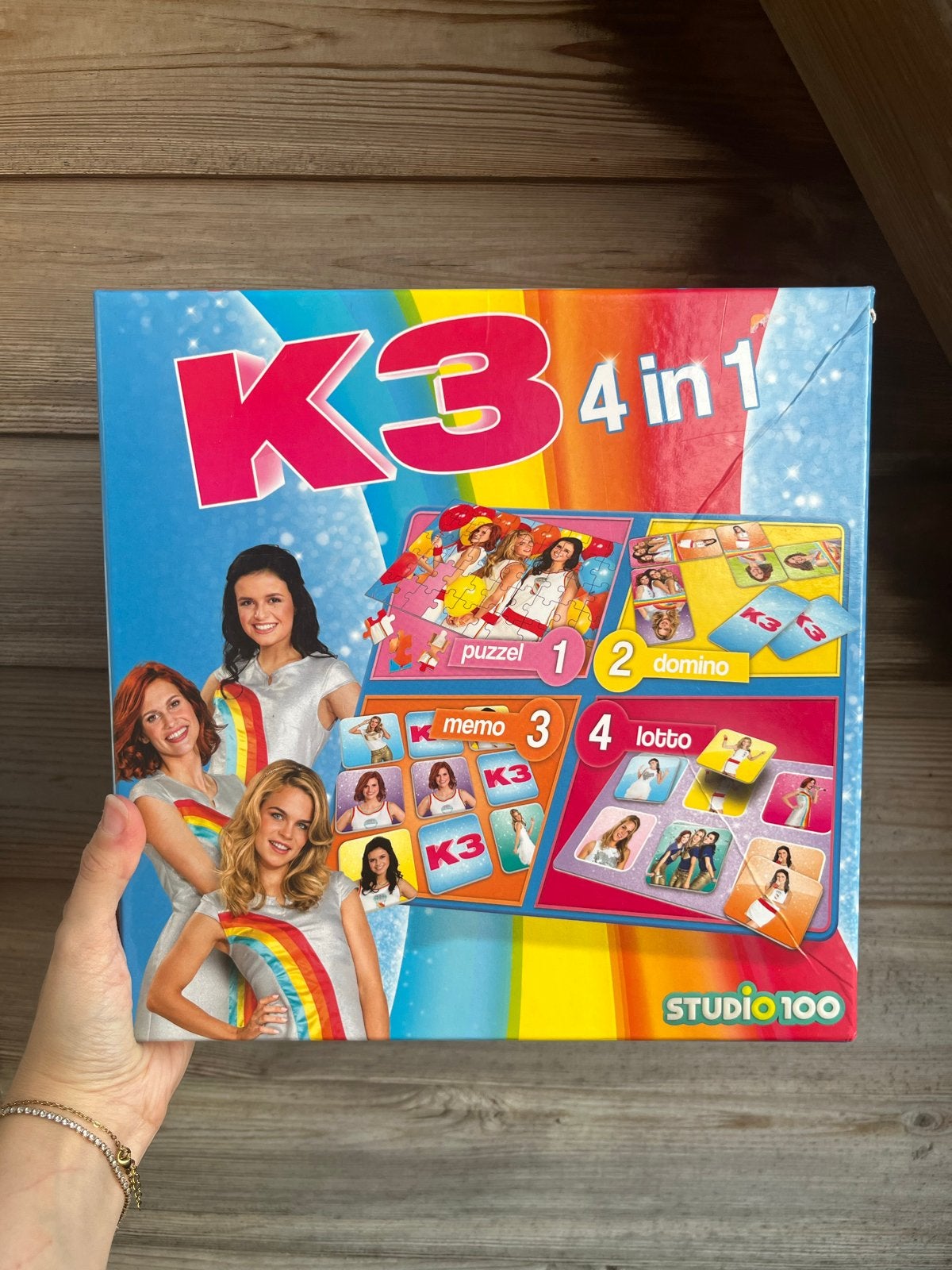 K3 4-in-1 Spellenpakket: Puzzel, Domino, Memo, Lotto, Een of twee spelers, Ophalen of Verzenden, Zo goed als nieuw
