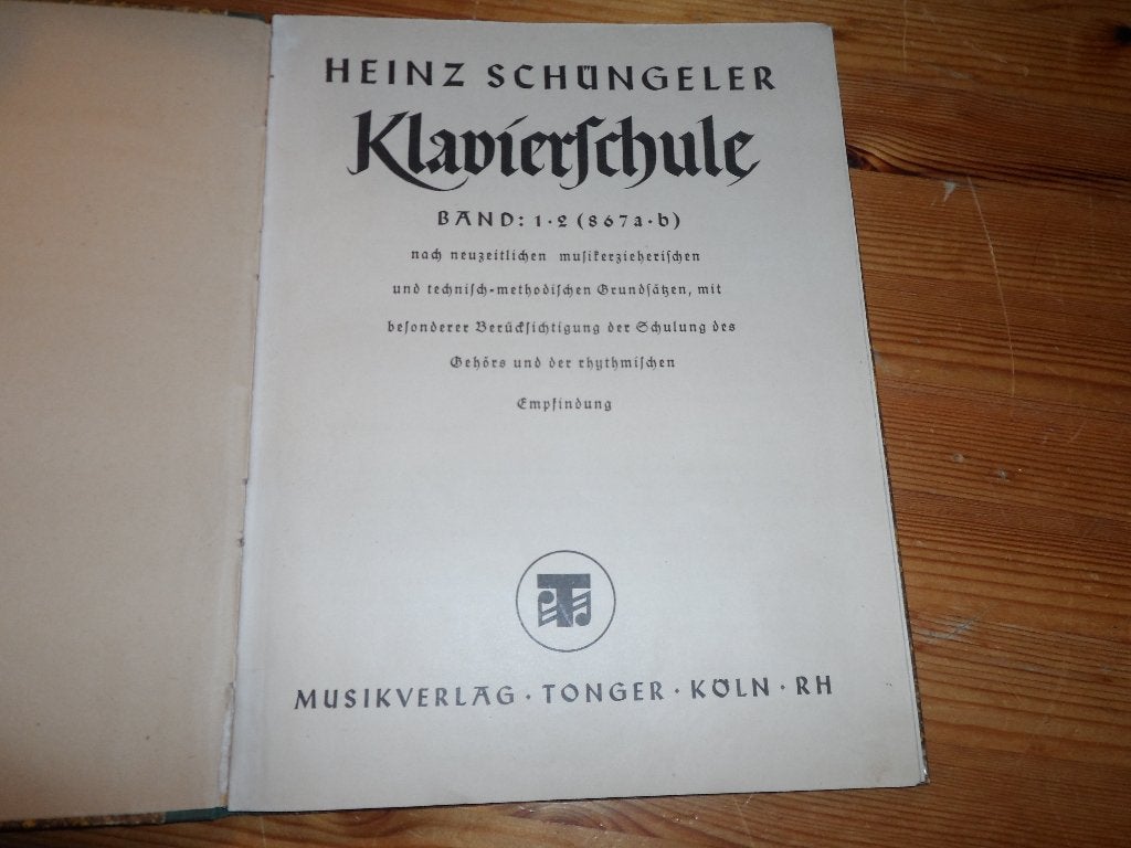 Heinz schungeler - klavierschule 1 . 2, Gebruikt, Klassiek, Ophalen of Verzenden, Artiest of Componist