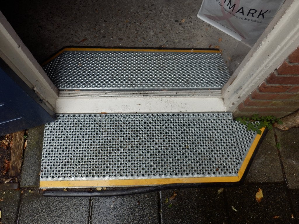 Drempel platen roestvrij staal, Ophalen, Gebruikt, Handbewogen rolstoel