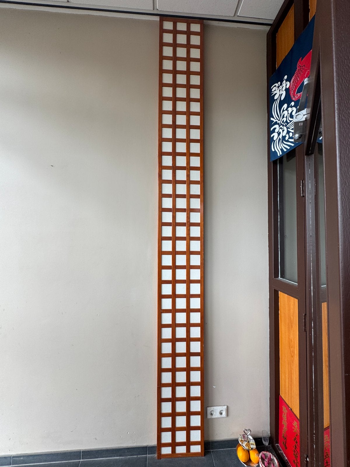 2x Japanse Shoji schermen 321x33,5 cm - Wanddecoratie, Ophalen, Gebruikt, Oosters, Hout