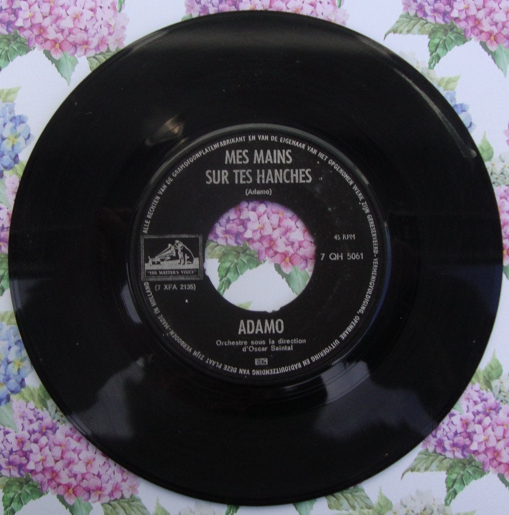 Adamo - Mes Mains Sur Tes Hanches (7'' Vinyl Single), Gebruikt, 7 inch, Ophalen of Verzenden, Pop