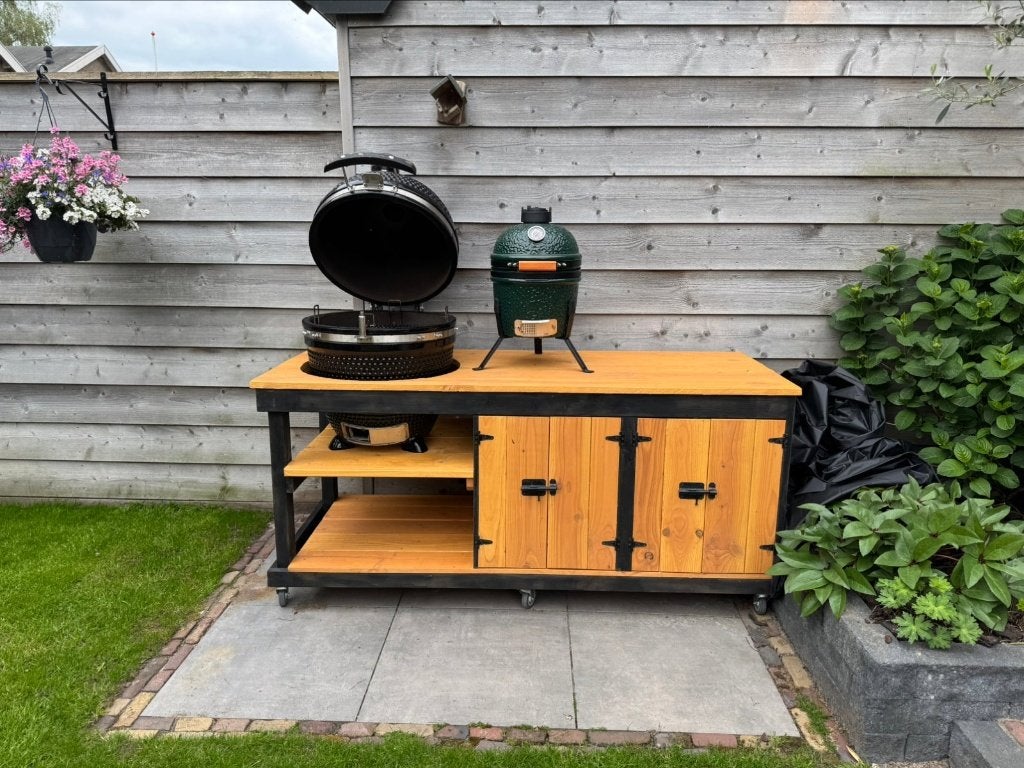 bbq meubel,kamado,bastard,urban,weber,grill guru,egg,bbq, Tuin en Terras, Houtskoolbarbecues, Ophalen, Nieuw
