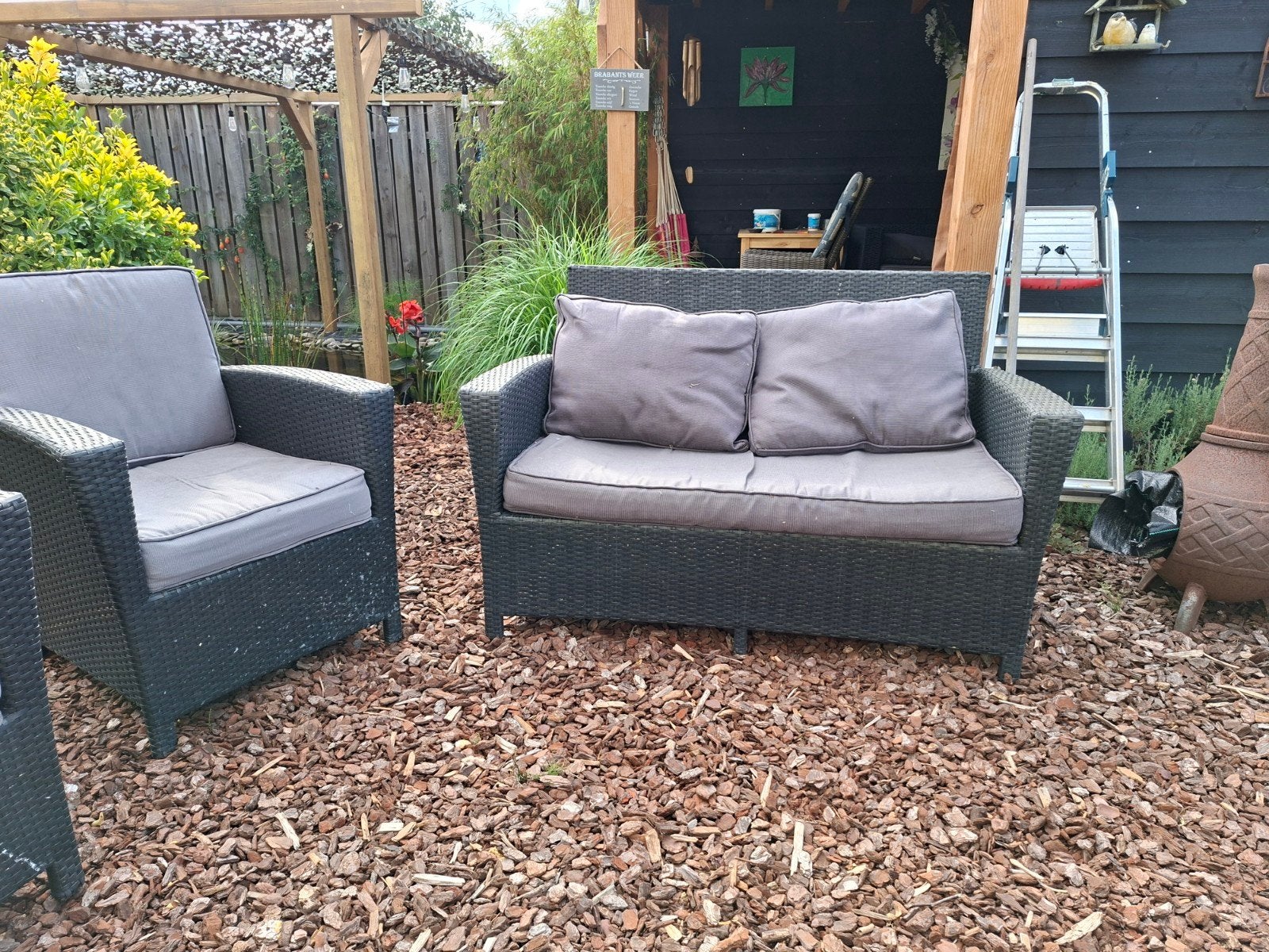 gratis, Tuin en Terras, Tuinsets en Loungesets, Ophalen, 4 zitplaatsen, Kunststof, Gebruikt