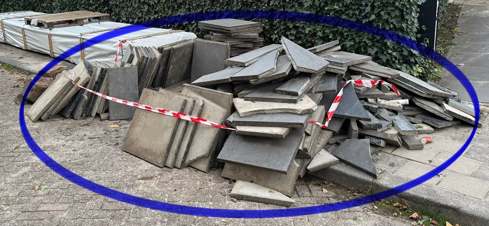 Straat tegels grijs 60 x 60 cm vandaag gratis ophalen, Ophalen, Gebruikt, Beton, Terrastegels