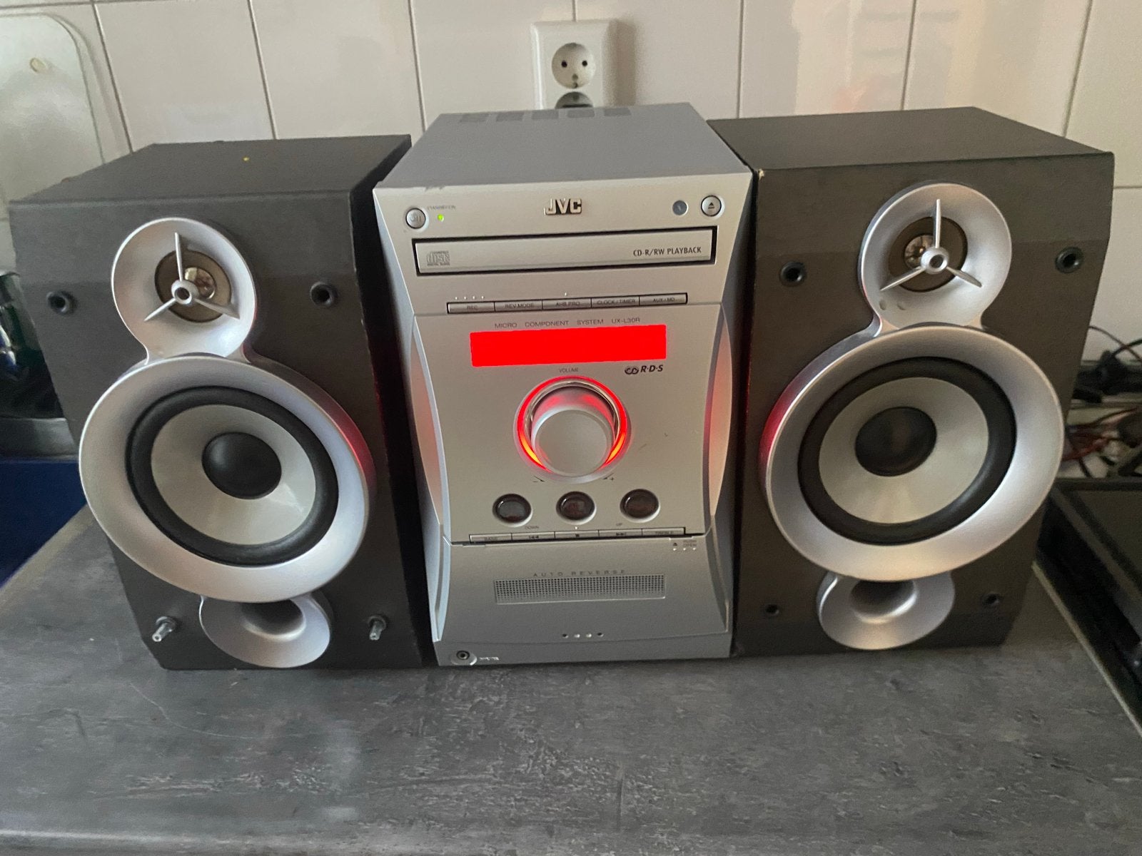 JVC Micro Component System UX-L30R met speakers, Gebruikt, Ophalen of Verzenden, Microset, Cassettedeck