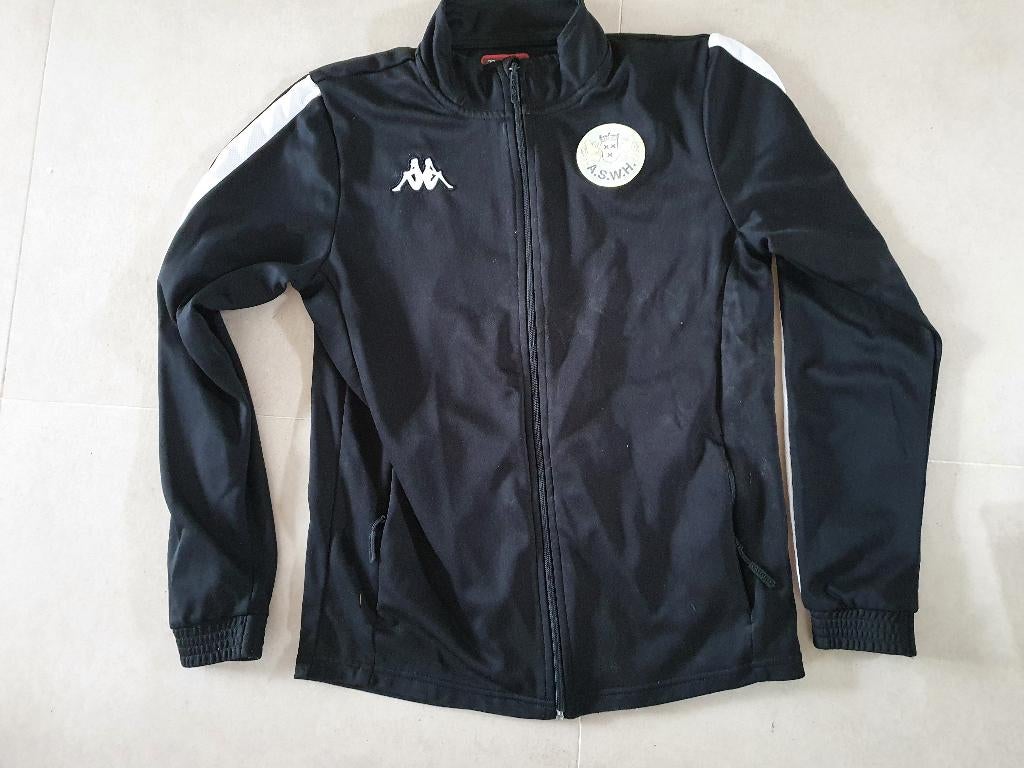 Kappa trainingsjack, Maat 38/40 (M), Kappa, Zwart, Overige typen