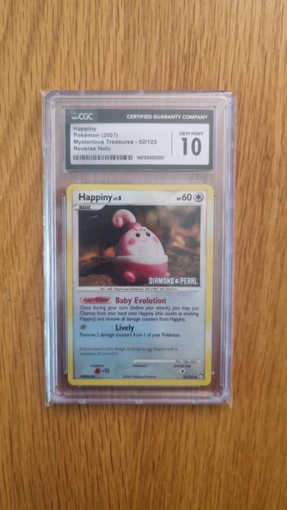 Pokemon Happiny Burger King CGC 10 Reverse Holo, Ophalen of Verzenden, Nieuw, Losse kaart