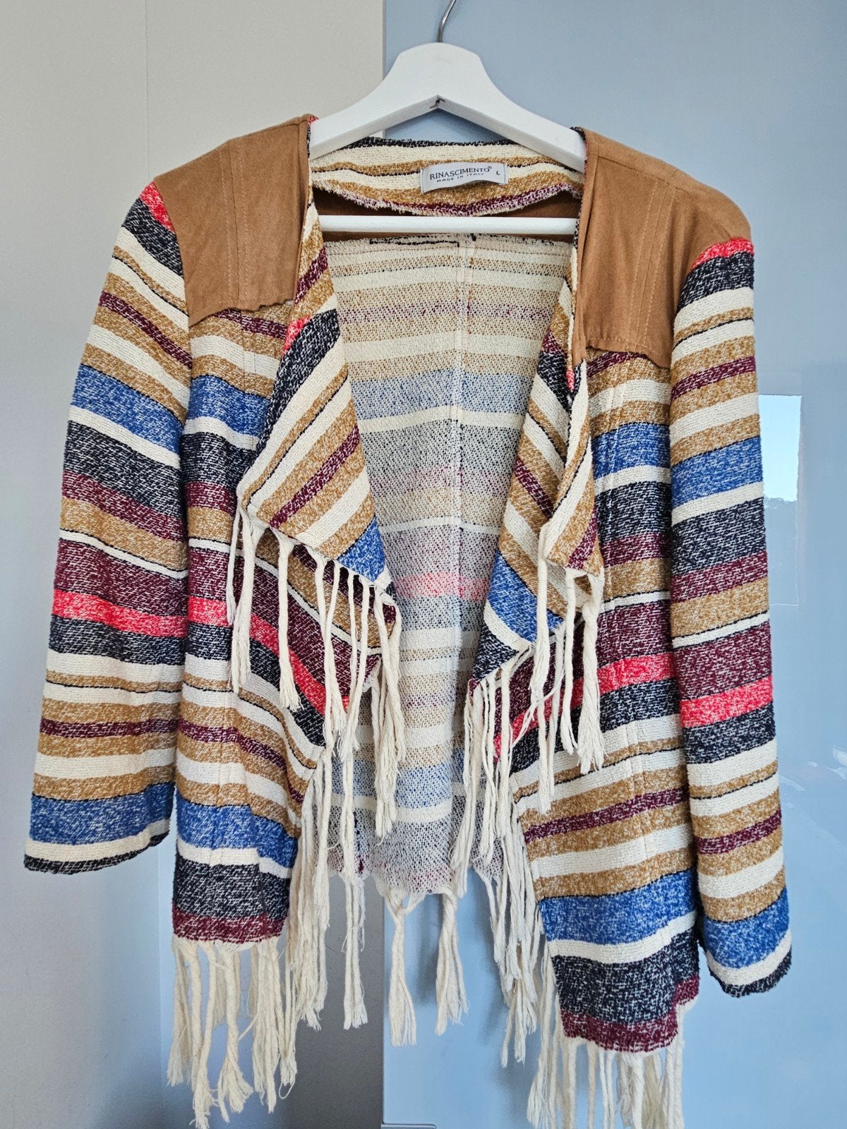 Rinascimento gestreept vest met franjes, Blauw, Rinascimento, Ophalen of Verzenden, Zo goed als nieuw