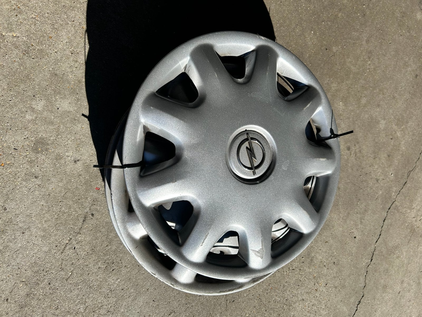 Opel wieldoppen 4 stuks 15 inch, Ophalen, Gebruikt