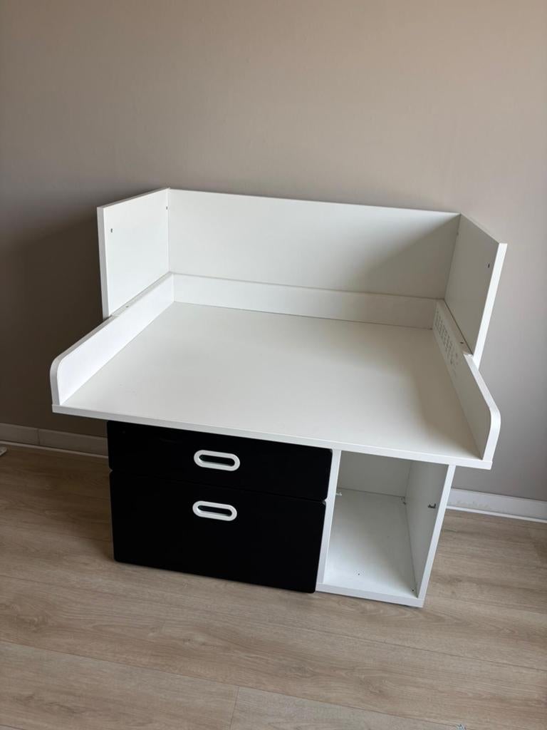 Ikea smastad commode met lades en opbergvakken - Wit/Zwart, Ophalen, 50 tot 70 cm, Zo goed als nieuw, 75 tot 100 cm
