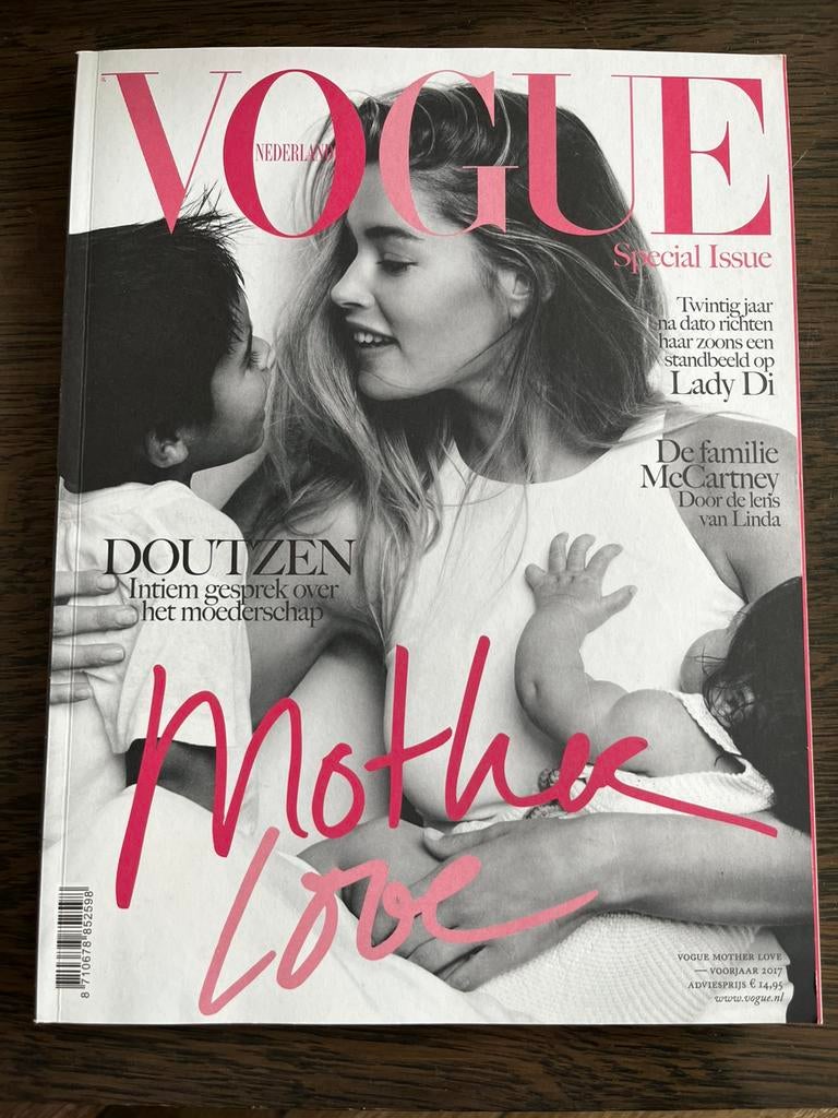 Vogue nl 2017 Motherlove Doutzen Lady Diana!, Boeken, Ophalen of Verzenden, Zo goed als nieuw, Mode algemeen