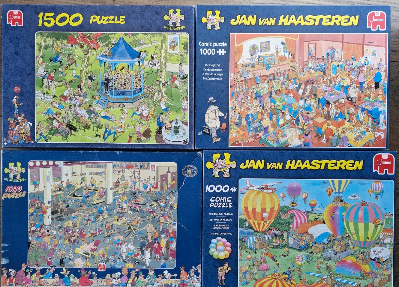 diverse jan van haasteren puzzels, Ophalen of Verzenden, 500 t/m 1500 stukjes, Zo goed als nieuw