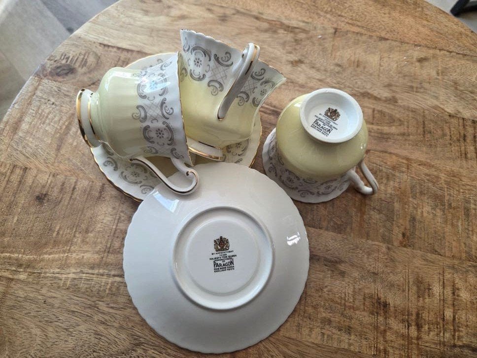 Prachtige Vintage Paragon Fine Bone China Theeset (3 stuks), Huis en Inrichting, Ophalen of Verzenden, Zo goed als nieuw