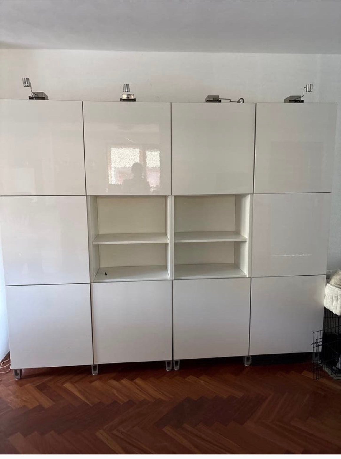 Mooie witte 2 delige kast, Huis en Inrichting, Kasten | Kledingkasten, Ophalen, Overige materialen, 150 tot 200 cm, Kast