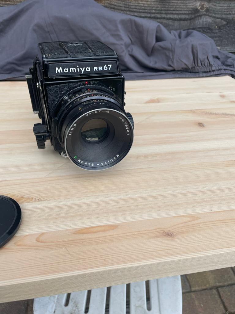 Mamiya RB67 Professional S met Mamiya-Sekor C 90mm f/3.8 len, Ophalen of Verzenden, Gebruikt, Spiegelreflex, Overige Merken