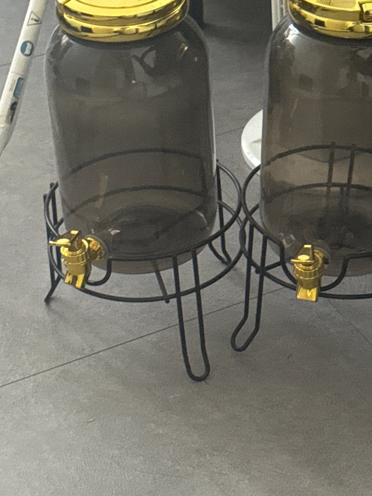 Drankdispenser/limonadetap met kraantje en standaart-2, Ophalen of Verzenden, Zwart, Overige merken, Glas