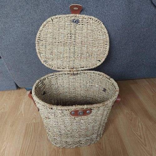Rieten picknick mand , 33x24x27cm, Ophalen of Verzenden, Gebruikt