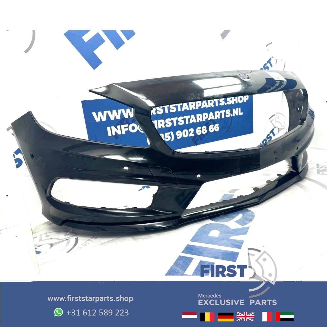 A45 BUMPER W176 AMG VOORBUMPER ZWART WIT GRIJS BLAUW ORIGINE, Gebruikt, -, Voor, Ophalen of Verzenden