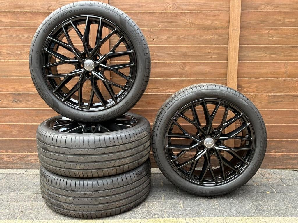 Audi A6 S6 C7 A7 20 inch velgen met zomerbanden  Pirelli, Gebruikt, 255 mm, Banden en Velgen, Ophalen of Verzenden