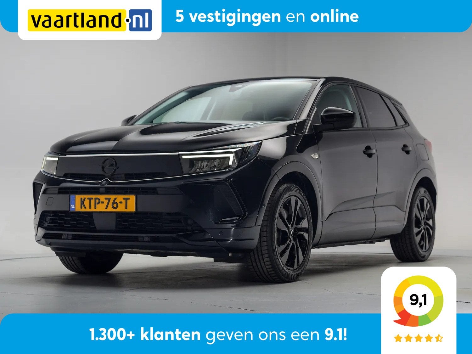 Opel Grandland 1.6 PHEV GS Line Aut. [ Virtual Cockpit Navi, Auto's, 4 cilinders, Zwart, 1707 kg, Bedrijf