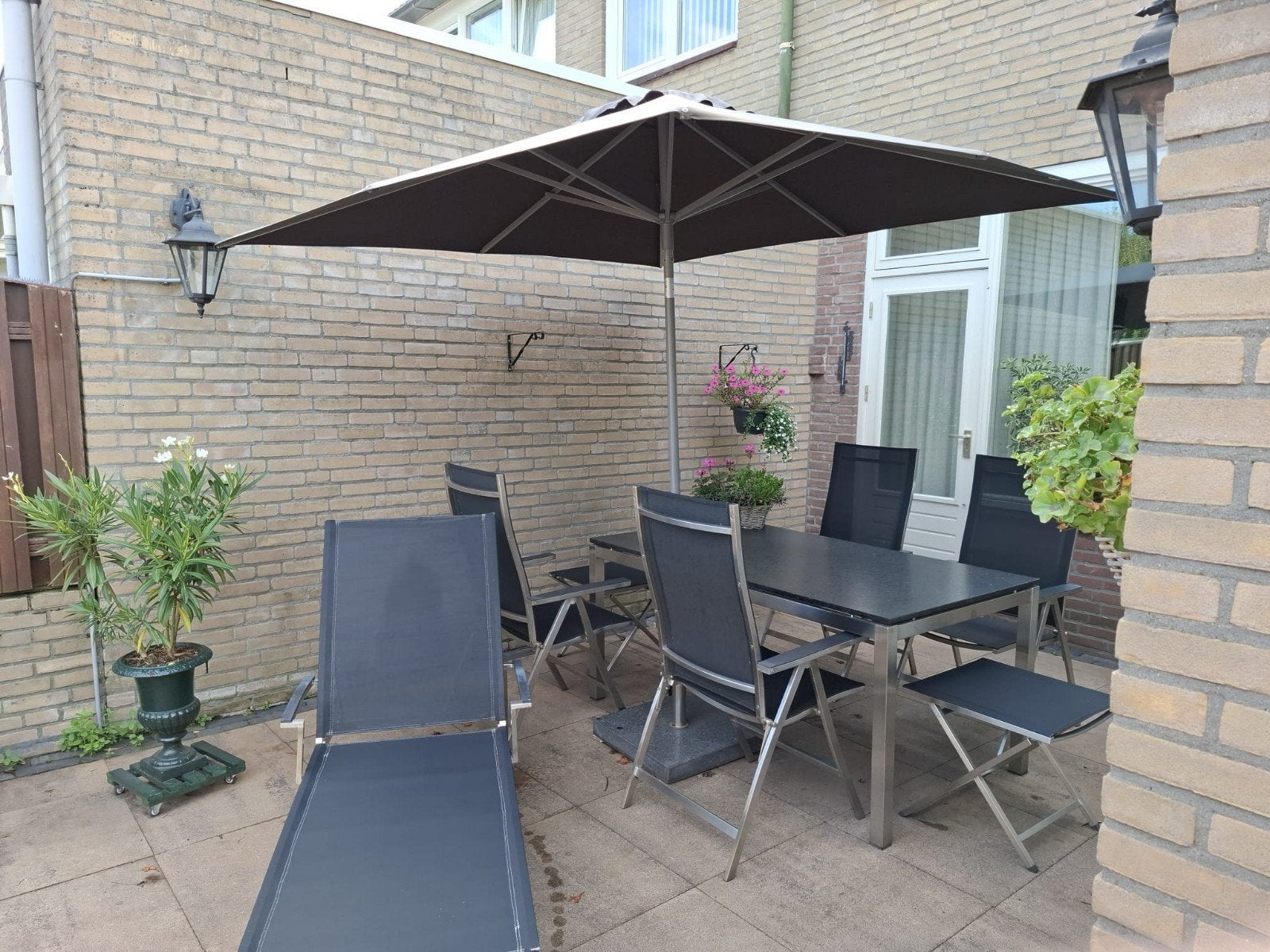 Kees Smit tuinset: 4 stoelen, 2 hockers,  tafel + lig, Tuin en Terras, Tuinsets en Loungesets, Ophalen of Verzenden