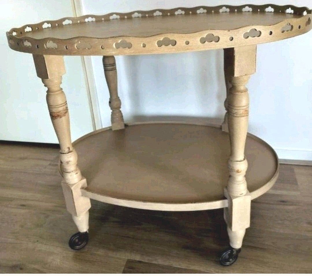 serveerwagen/trolley met stalen wieltjes te koop., Ophalen, 25 tot 50 cm, Rechthoekig, 50 tot 100 cm