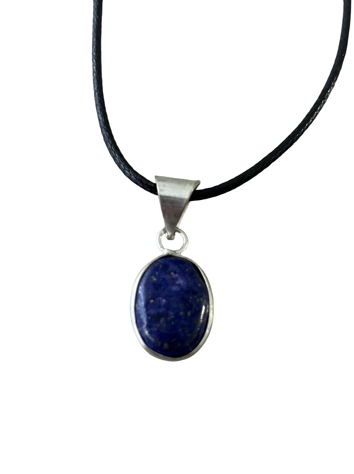 Lapis Lazuli Edelsteen Ketting Leer Edelstenen Uniseks, Nieuw, Ophalen of Verzenden, Schimmelstraat, Steen of Mineraal