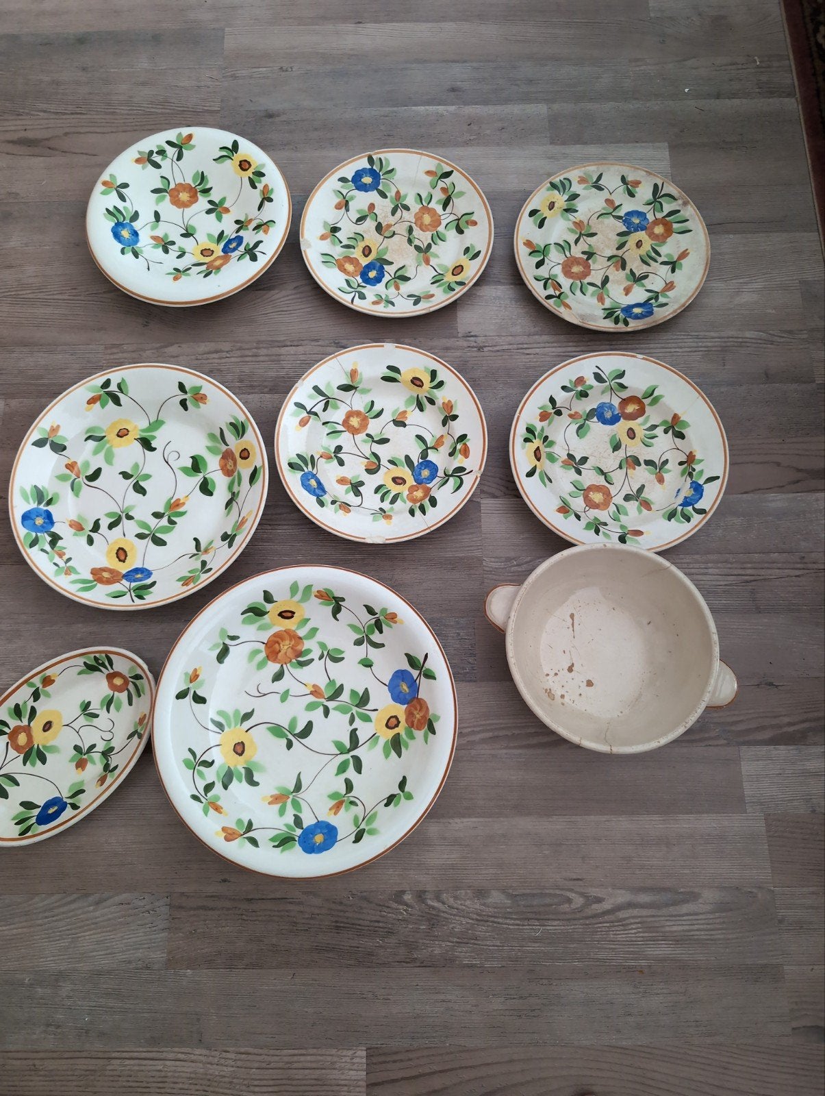 Vintage Longchamp Mataris servies - 9-delig, Ophalen of Verzenden