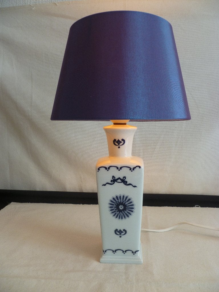Vintage Porcelaine De Paris France tafellampje, Blauw, Overige typen, Gebruikt, Vintage