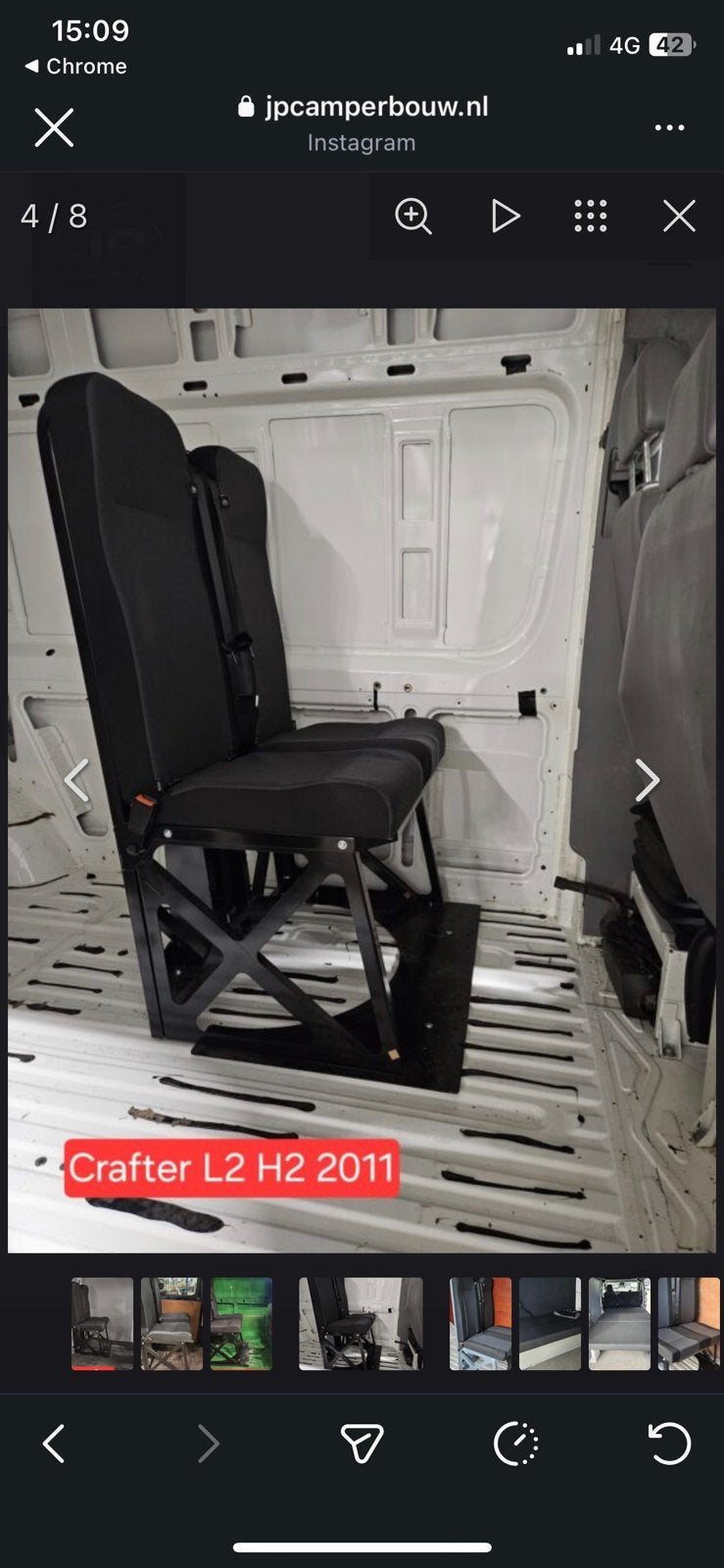 Isofix camper bank(sprinter/crafter ), Auto-onderdelen, Interieur en Bekleding, Ophalen of Verzenden