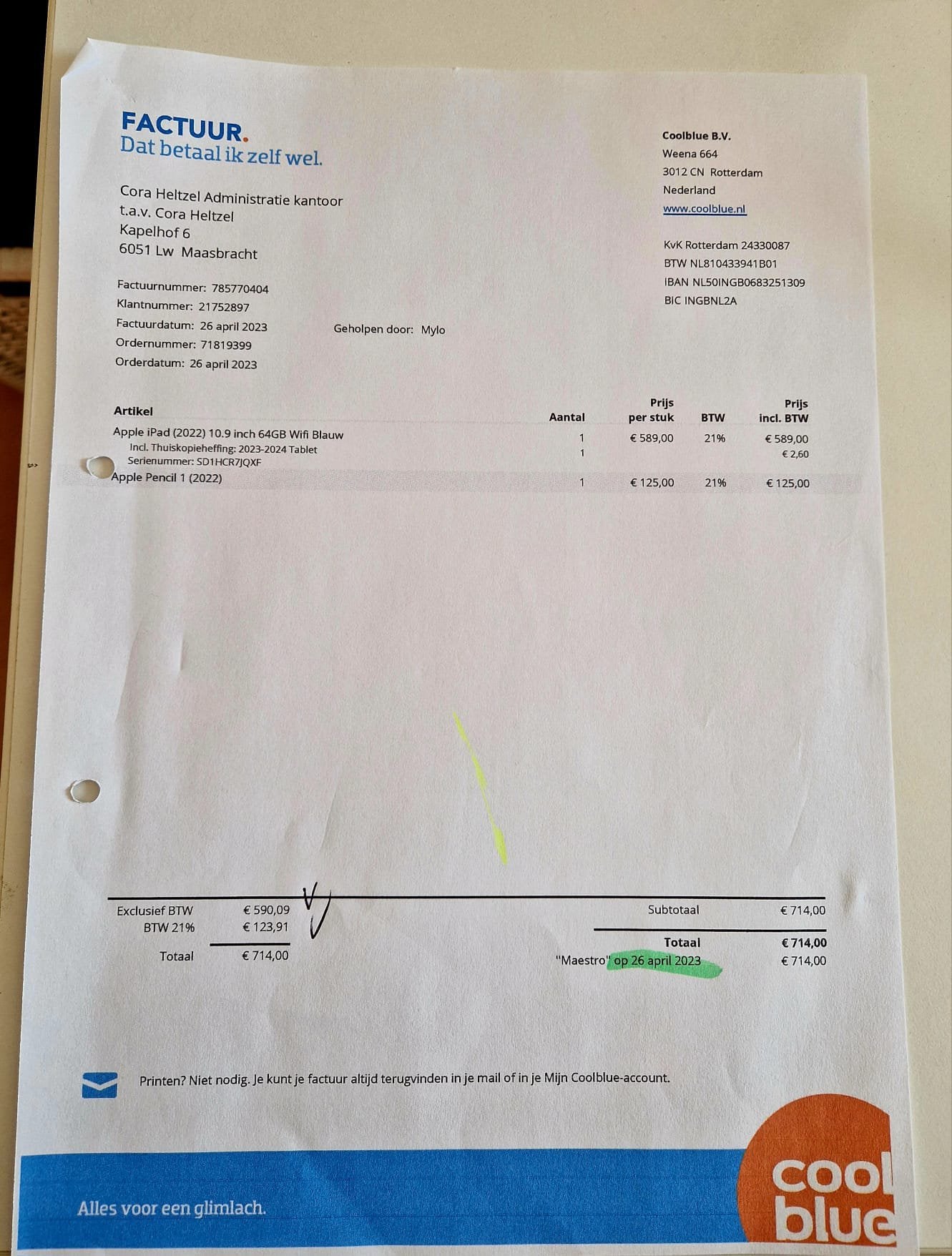 Foto 8 van Apple iPad 10e generatie 64GB - Blauw