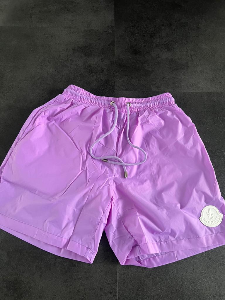 Moncler Zwembroek – Roze / Lila – Maat M, Ophalen of Verzenden, Maat 48/50 (M), Roze, Zwemshort