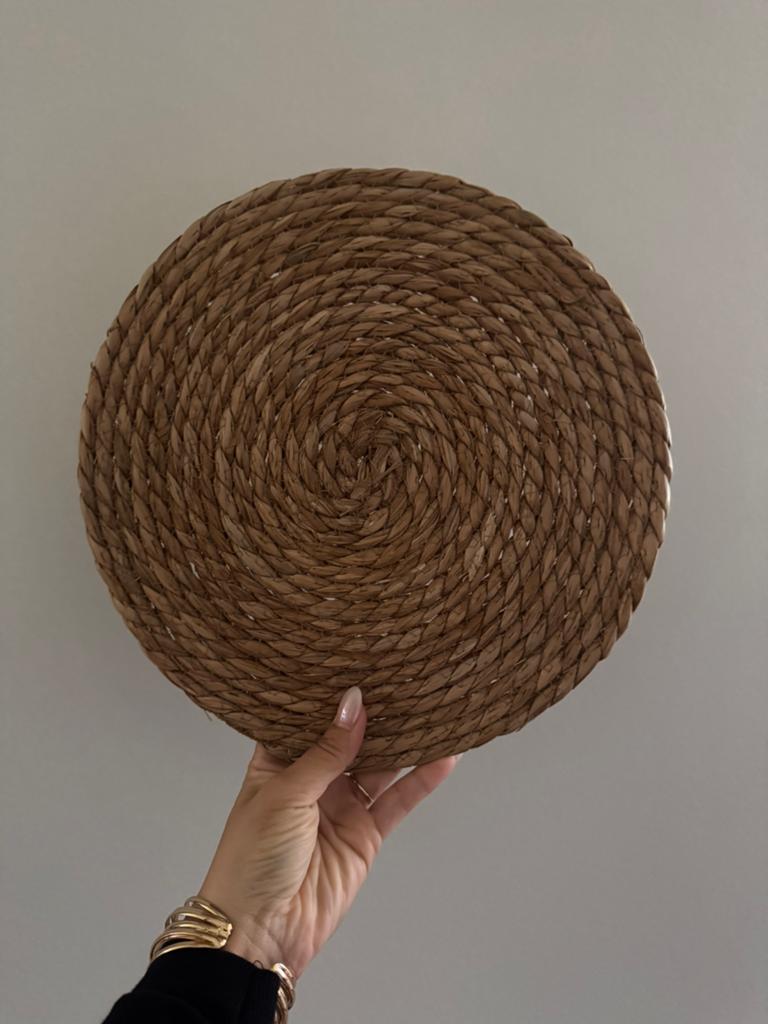 40 ronde placemats riet 30cm, Ophalen, Nieuw, Bord