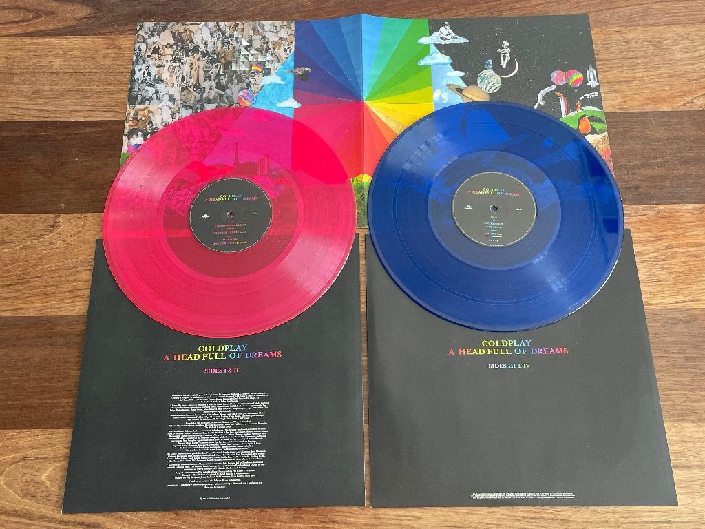 Vinyl 2LP Coldplay A Head Full Of Dreams COLOUR Vinyl ZGAN, Limited edition, Pop, Ophalen of Verzenden, Zo goed als nieuw