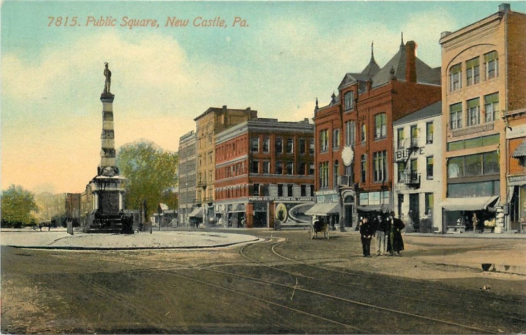 379-112-015 New Castle PA Public Square, Verzenden, Voor 1920, Overig Europa