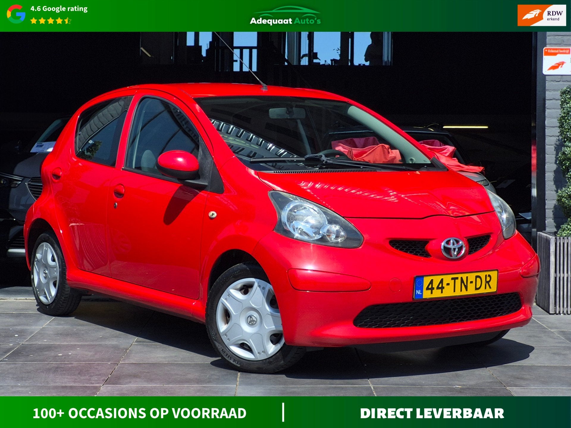 Toyota Aygo 1.0-12V +|2e eig|NAP|Carplay|El.Ramen|5Drs|APK, Voorwielaandrijving, Stof, Gebruikt, Huisgarantie
