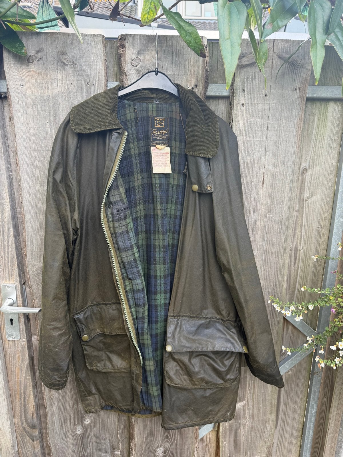 Hardy's vis/jacht waxjas - Maat XL, Kleding | Heren, Ophalen of Verzenden, Gedragen, Maat 56/58 (XL), Groen