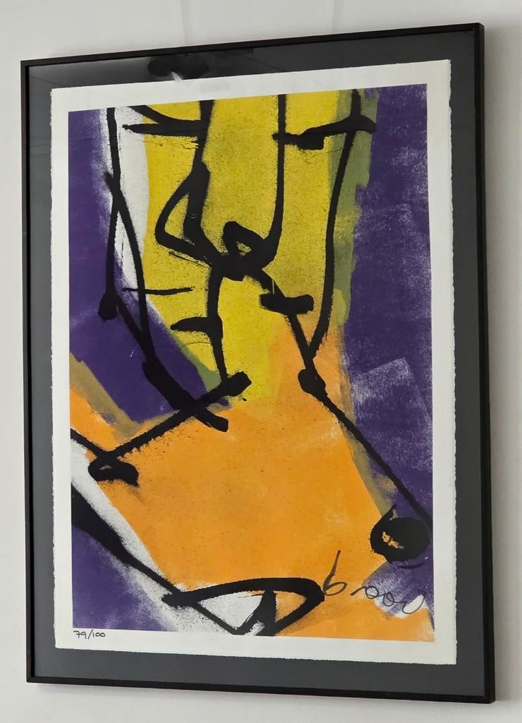 Herman Brood - Man met Paard - 79/100 - Handgesigneerd, Ophalen of Verzenden