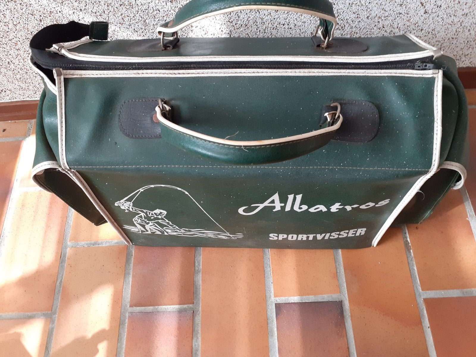 Vintage Albatros Sportvisser viskoffer/tas, Watersport en Boten, Ophalen, Gebruikt, Koffer of Tas