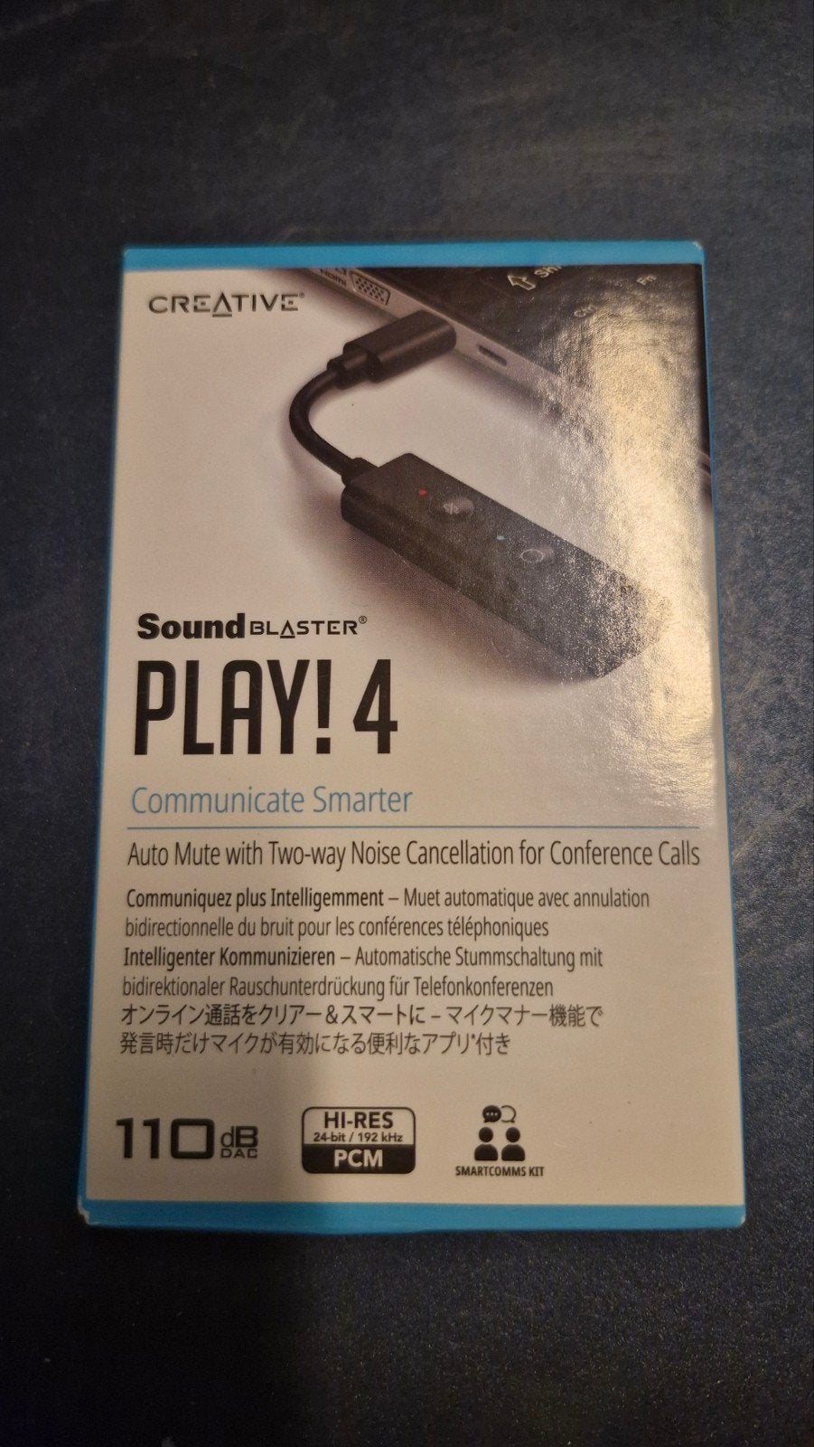 Creative Sound Blaster PLAY! 4 USB DAC met ruisonderdrukking, Computers en Software, Geluidskaarten, Nieuw, Extern, Ophalen of Verzenden