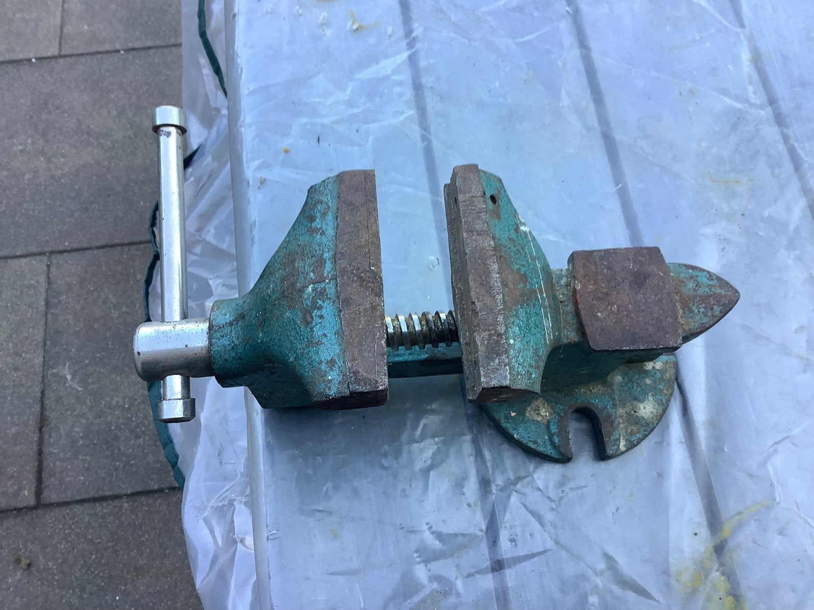 Bankschroef, Ophalen of Verzenden, Gebruikt, Minder dan 70 cm, Bankschroef