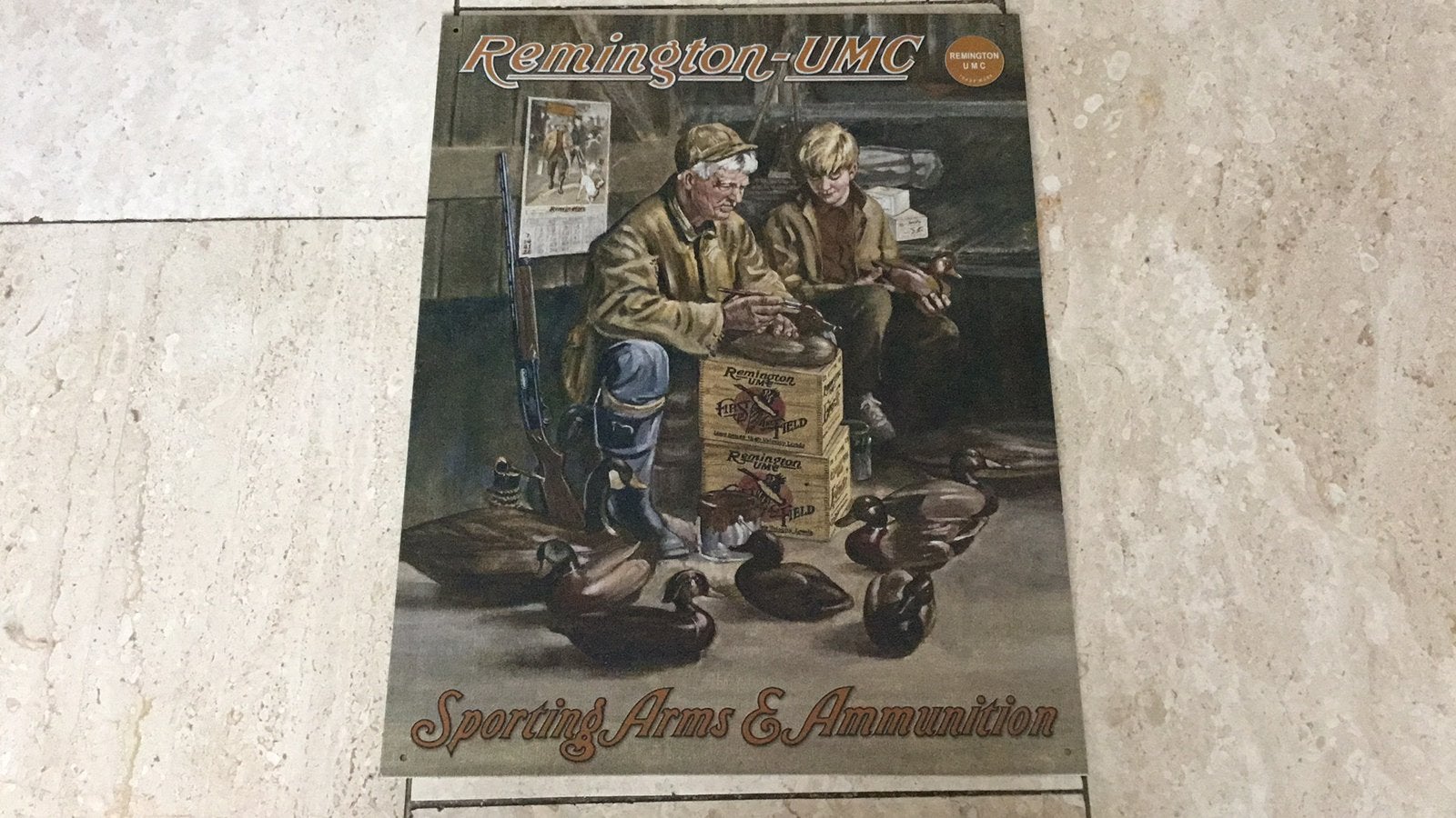 Recl.bord Remington - UMC., Ophalen of Verzenden, Zo goed als nieuw, Reclamebord
