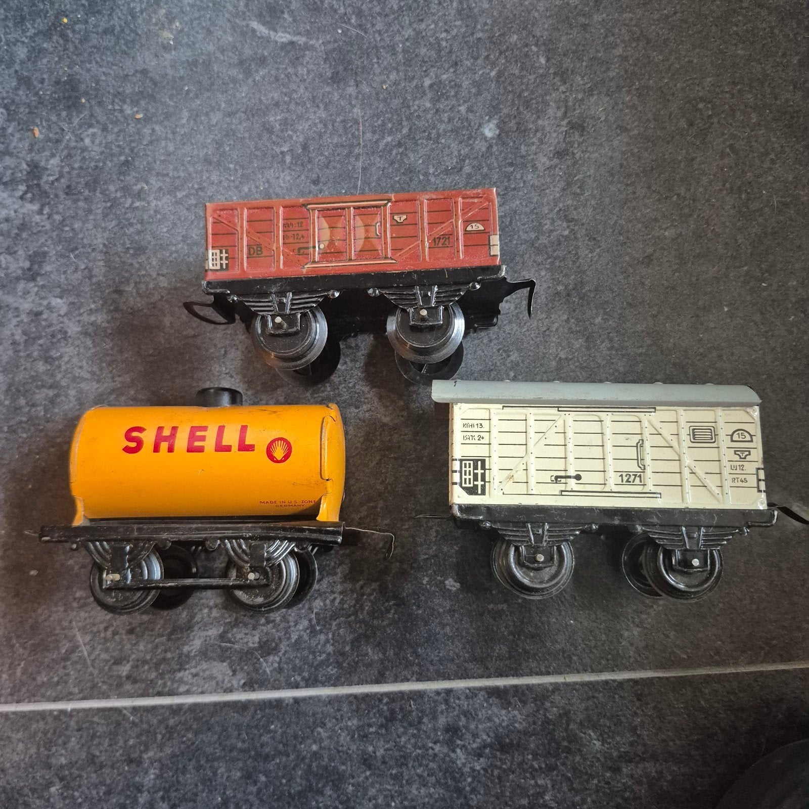 Vintage Märklin wagons en seinpaal, Wisselstroom, Gebruikt, Wagon, Ophalen of Verzenden