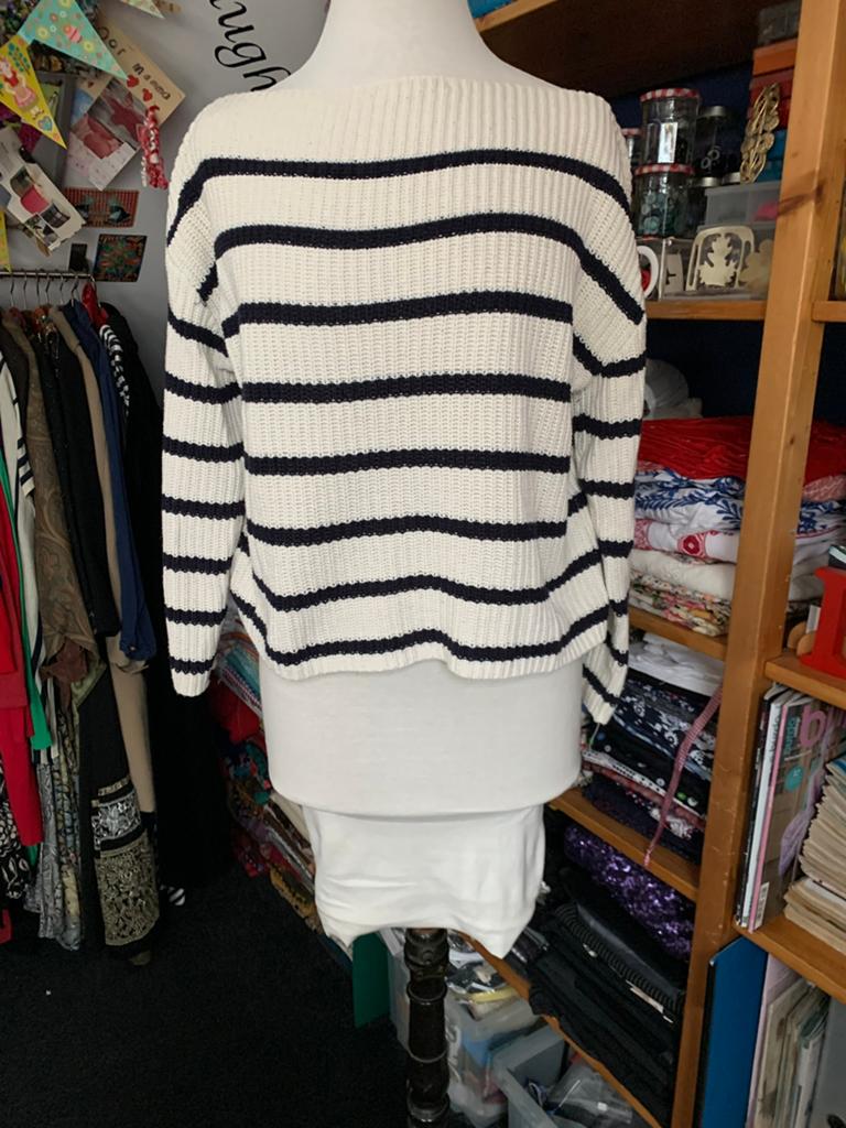 Marine streep trui H&M, Ophalen of Verzenden, Zo goed als nieuw, Blauw