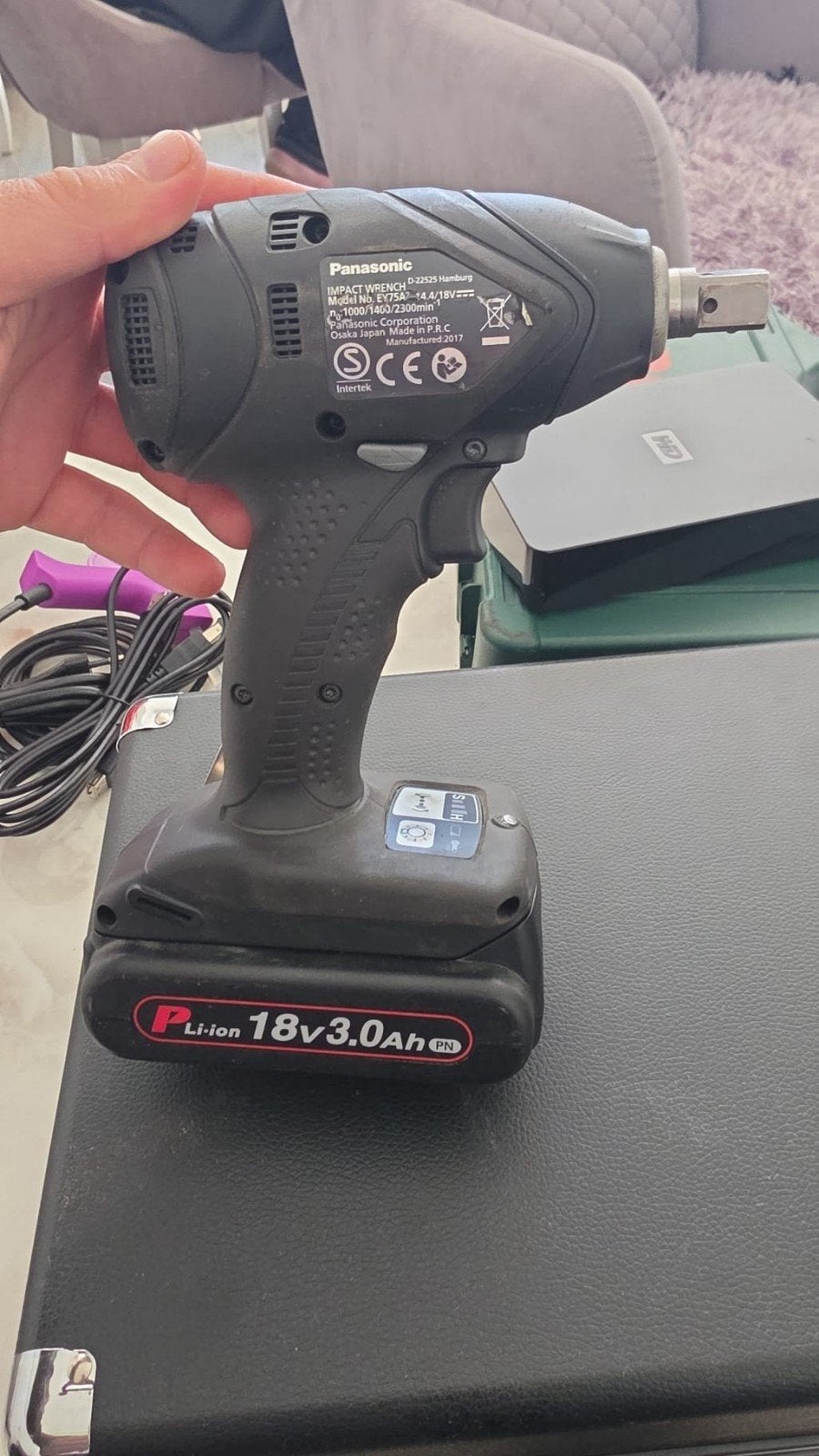 Panasonic EY75A2 18V Brushless Slagmoersleutel Set, Doe-het-zelf en Verbouw, Ophalen