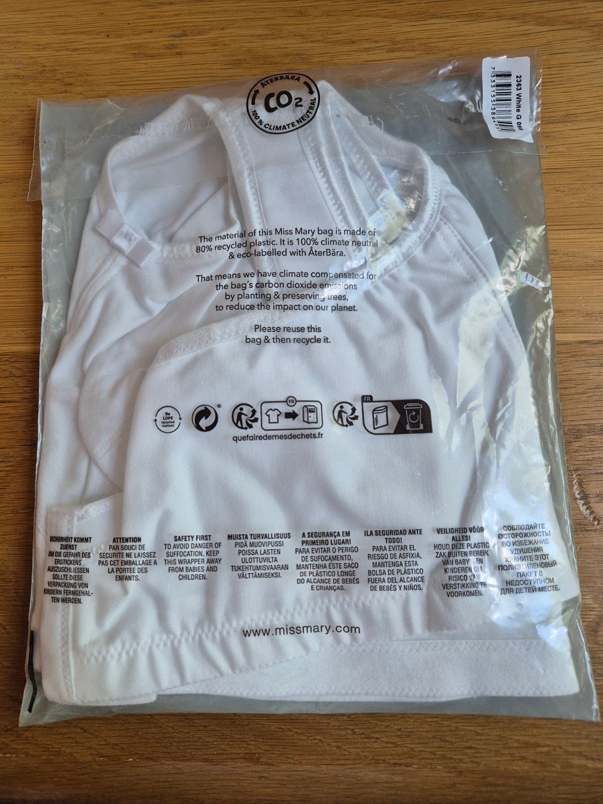 NIEUWE Miss Mary BH Cotton Divide - Wit - Maat 95 G, Kleding | Dames, Ondergoed en Lingerie, Miss Mary, Ophalen of Verzenden, Wit