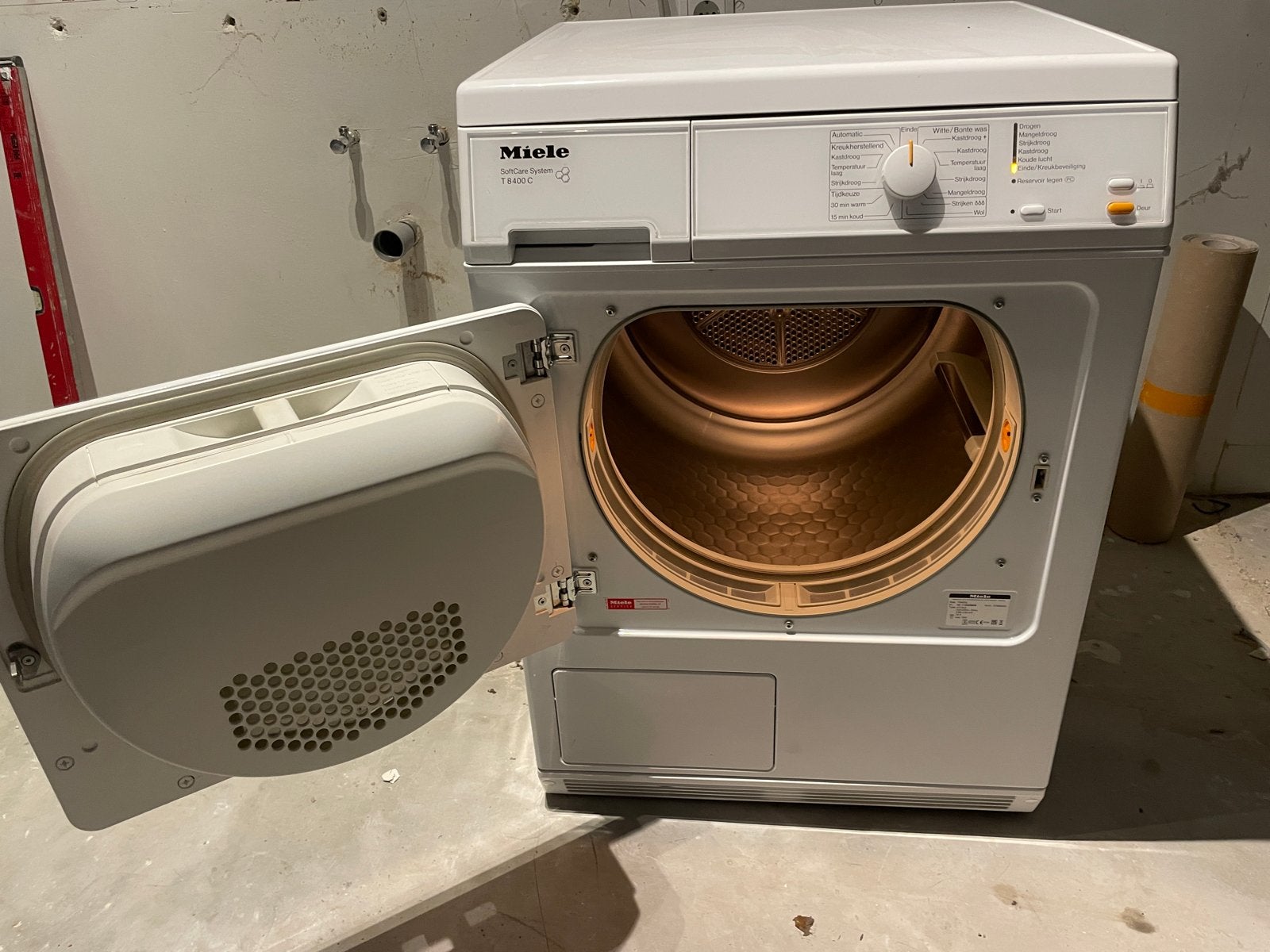 Miele T8400C SoftCare System Luchtafvoer Wasdroger