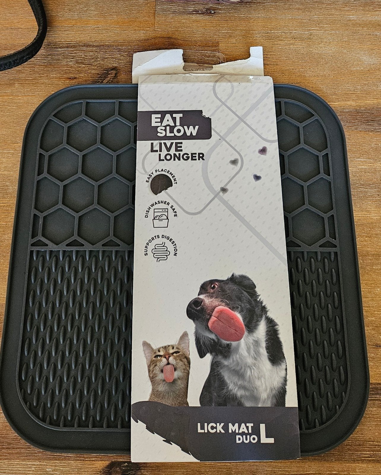Likmat grijs duo maat L Eat slow Live longer, Dieren en Toebehoren, Honden-accessoires, Overige merken, Ophalen of Verzenden, Zo goed als nieuw