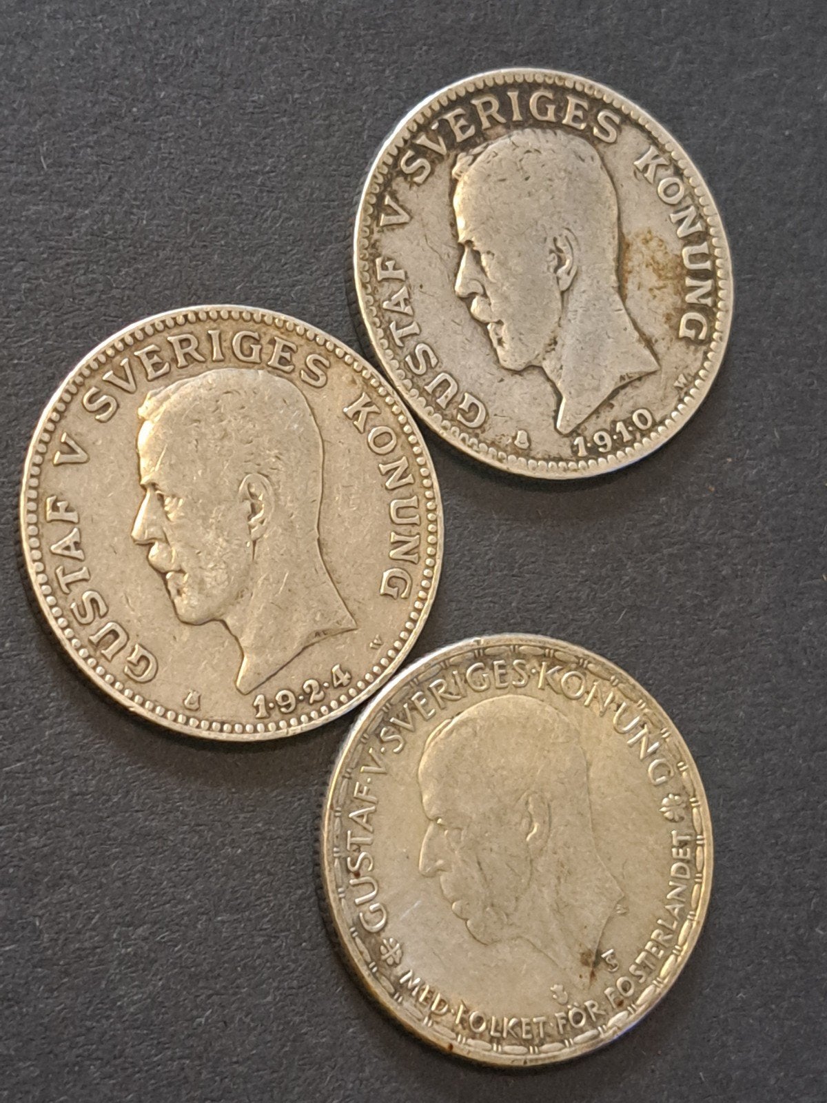 Zweden 3x zilveren kroon, Ophalen of Verzenden, Overige landen, Setje, Zilver