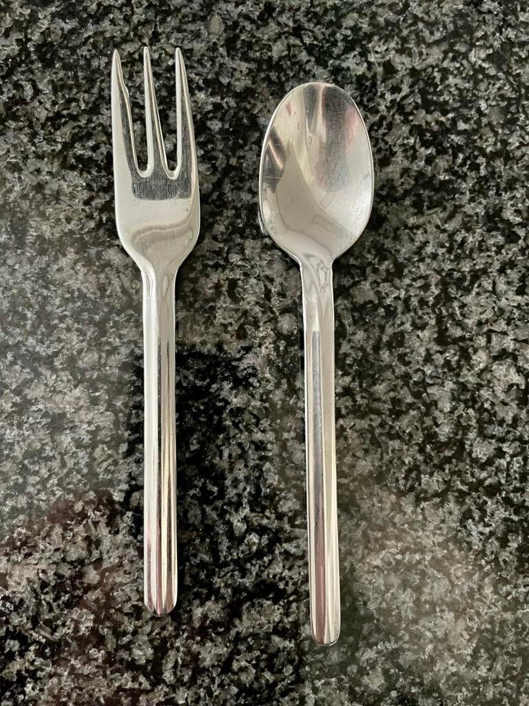 TE KOOP GEVRAAGD Palermo inox 18-10, Huis en Inrichting, Keuken | Bestek, Ophalen of Verzenden, Zo goed als nieuw, Rvs of Chroom